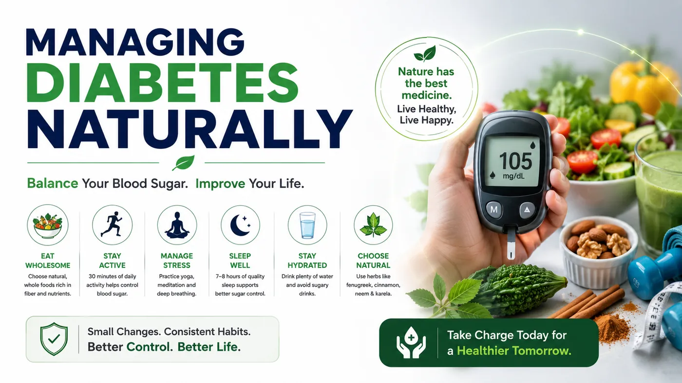 Healthy lifestyle for diabetes management